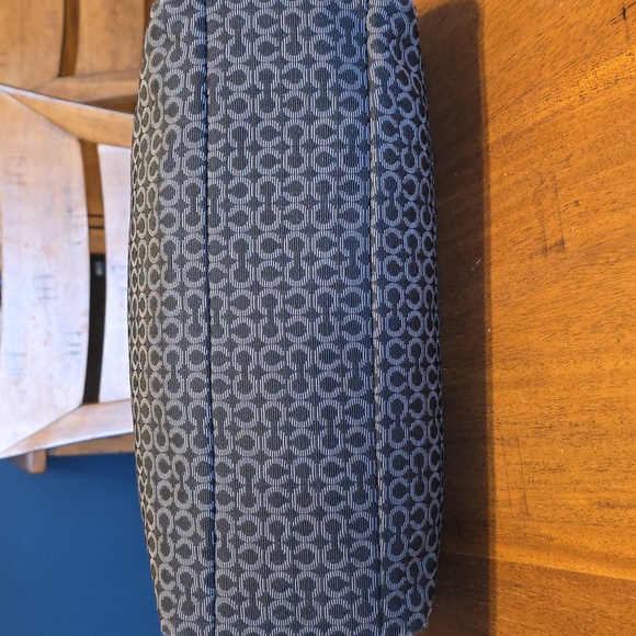 Coach Madison Kimberly Carryall bag in black Op Art needlepoint - Picture 6 of 16